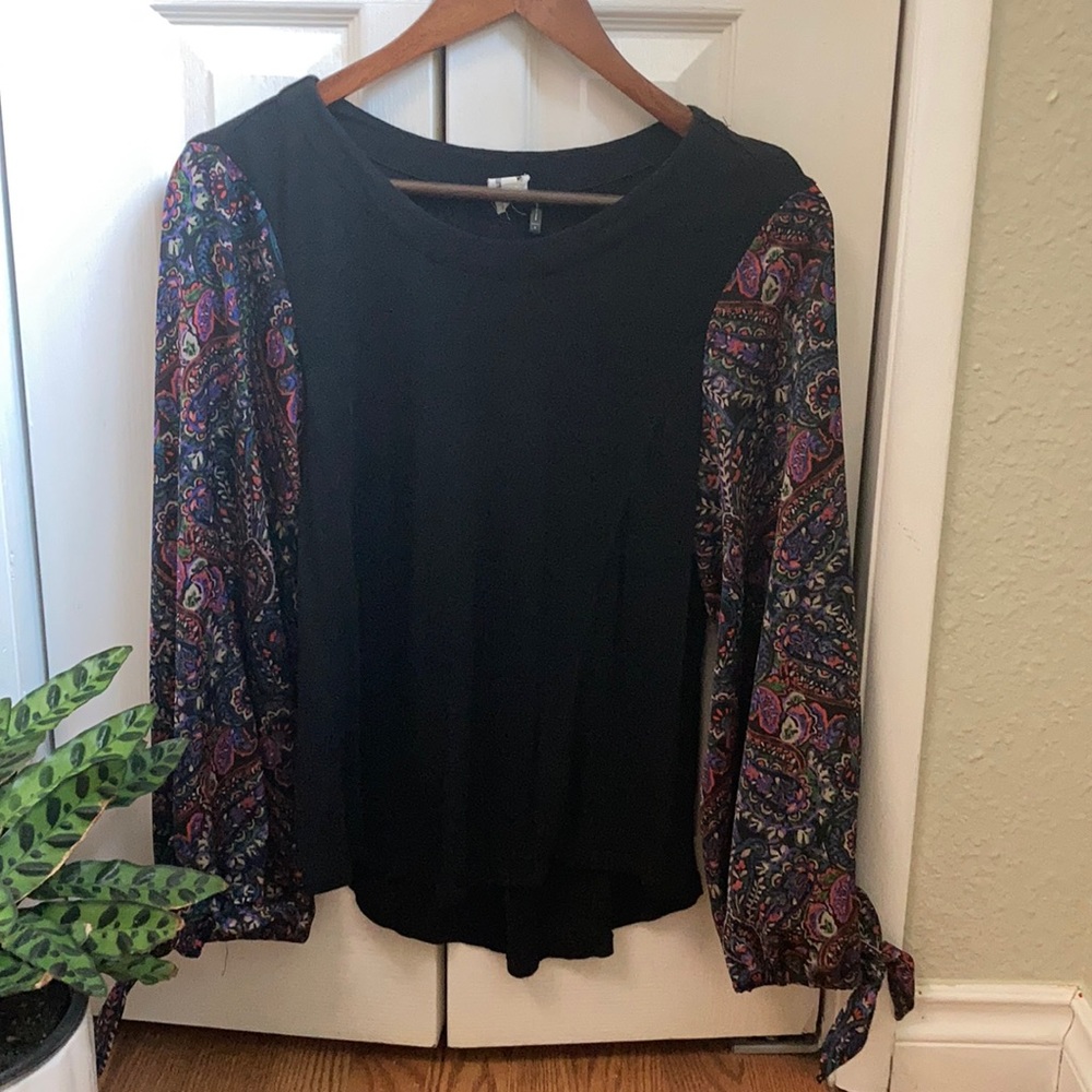Anthropologie paisley long sleeve top